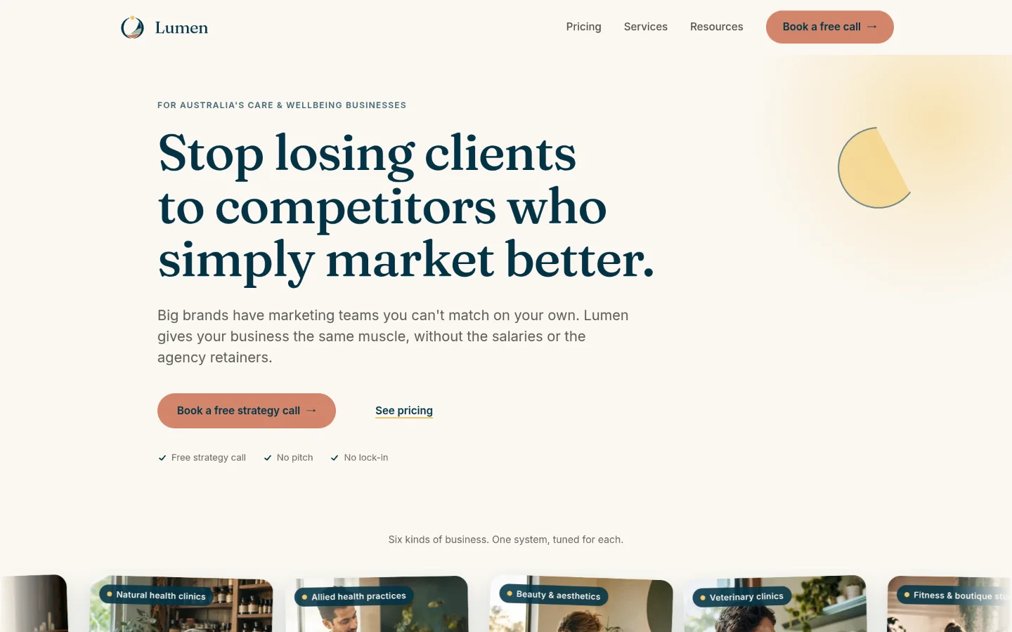 Lumen website home page